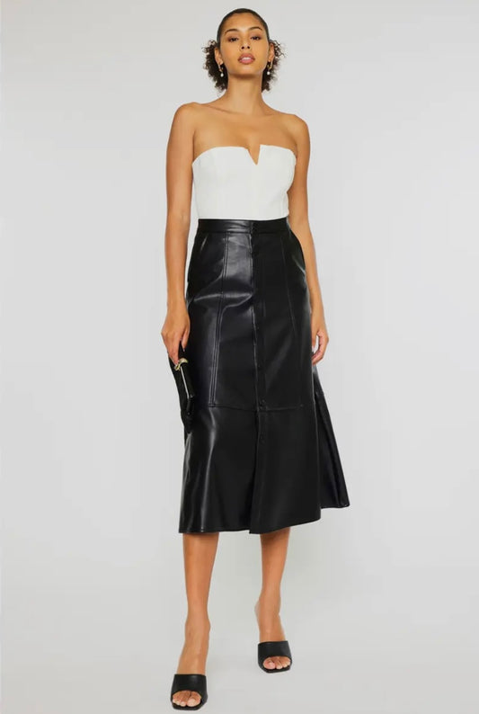 High Waisted Midi Skirt